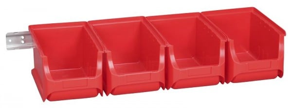 Allit ProfiPlus Set 3/5, Sichtboxen-Set, 5-teilig Farbe: rot, Gewicht: 1,05 Gramm, VE: 4 Stück, 457070