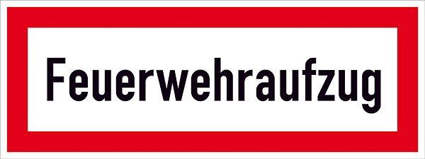 SafetyMarking Hinweisschild für die Feuerwehr, Feuerwehraufzug, BxH 29,7x10,5 cm, Folie, selbstklebend, 21.2634