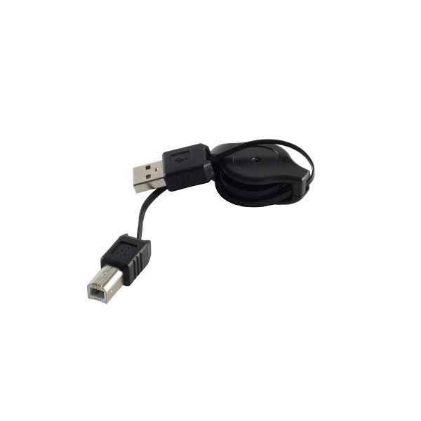 S-Conn USB Kabel USB-A-Stecker auf USB-B Stecker, ausziehbar, 1m, 14-18003