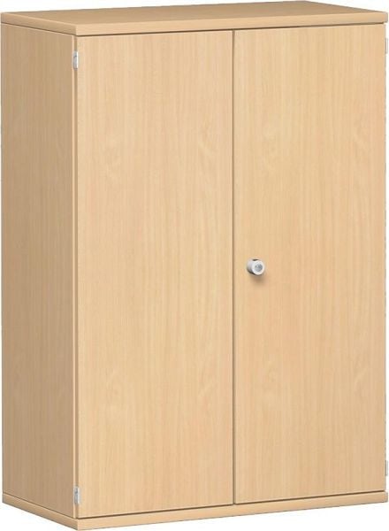 geramöbel Flügeltürenschrank 2 Dekor-Einlegeböden, abschließbar, 800x425x1152, Buche/Buche, N-10D308-BB