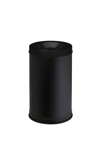 Orgavente GRISU, Sicherheits-Abfallbehälter aus pulverbeschichteter Stahl Farbe schwarz, H x Ø 770x463 mm, 120L, 770041