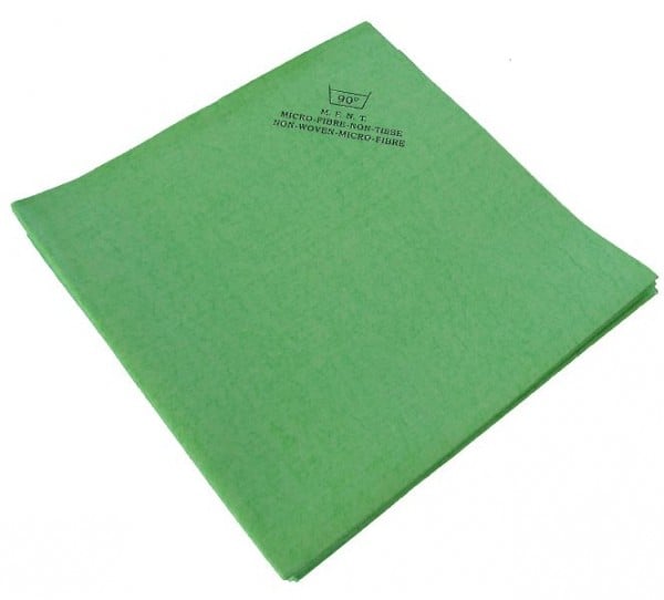 De Witte Non Woven Mikrofasertuch 40 x 38 cm grün - 140 g ECO, VE: Beutel a 5 Stück, 370.000.002