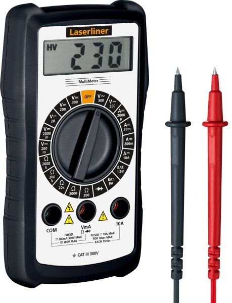 Laserliner MultiMeter Universal-Multimeter, Schutzart: IP 20, VE: 5 Stück, 083.031A