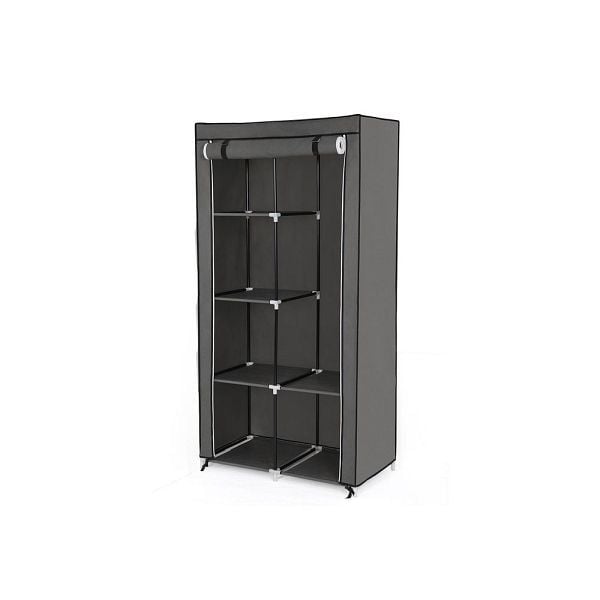 SONGMICS Stoffschrank 170 x 88 cm Grau, RYG84G