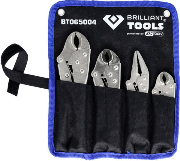 Brilliant Tools Feststellzangen / Gripzangen-Satz, 4-teilig, BT065004