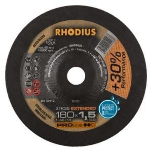 Rhodius PROline XTK38 Extradünne Trennscheibe, Durchmesser [mm]: 180, Stärke [mm]: 1.5, Bohrung [mm]: 22.23, VE: 25 Stück, 205721