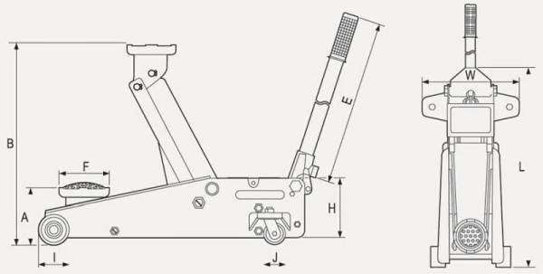 Kunzer Rangierwagenheber 1500 kg, RH 25015, 4260174662374