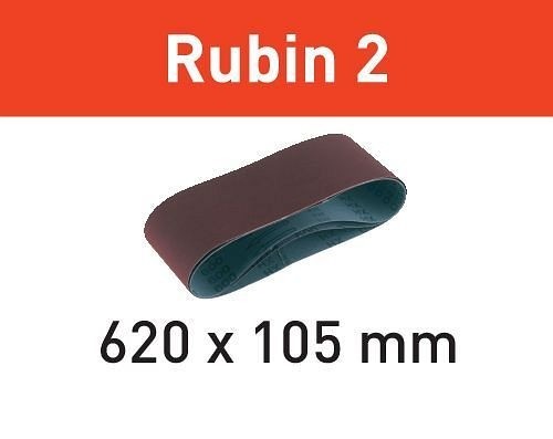 Festool Schleifband L620X105-P80 RU2/10 Rubin 2, VE: 10 Stück, 499151