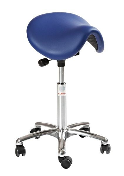 Global Professional Seating Dalton m/EASY Seat Sattelstuhl, Kunstleder blau, 462078112