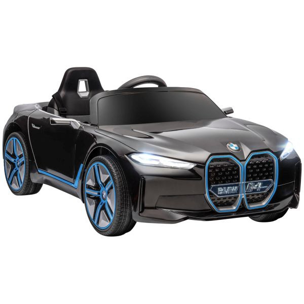 HOMCOM Kinder Elektroauto Elektrofahrzeuge mit Fernbedienung MP3-Player, Schwarz, 370-294V90BK