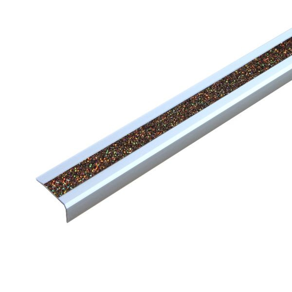 Mehlhose Antirutschtreppenkantenprofil Aluminium mit m2 Antirutschbelag, GlitterGrip gold 53x800x31mm, selbstklebend, ATM8KF3sk