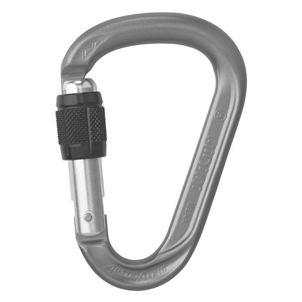 AustriAlpin Karabiner HMS MINI.MI, Schraubverschluss, eloxiert, anthrazit, VE: 40 Stück, KO11B-G