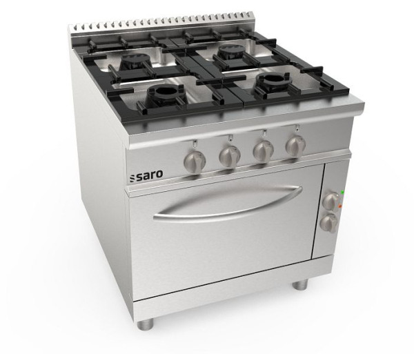 Saro Gasherd +Elektroofen 4 Brenner LQ, 423-8025, 4017337062768