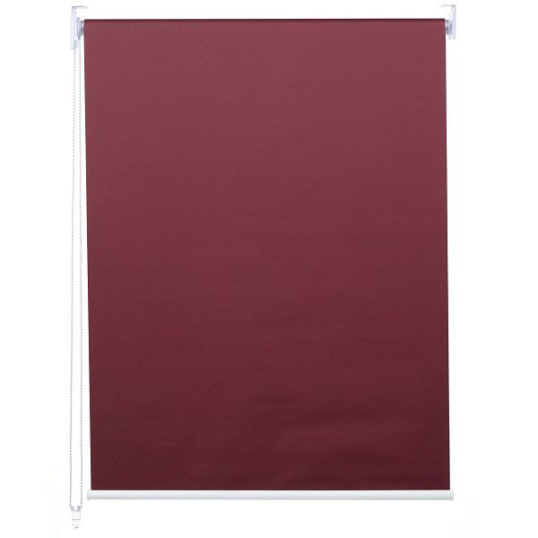 Mendler Rollo HWC-D52, Fensterrollo Seitenzugrollo Jalousie, 120x230cm Sonnenschutz Verdunkelung blickdicht, bordeaux, 63474