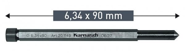 Karnasch Auswerferstift 6,34x90mm, VE: 10 Stück, 201149