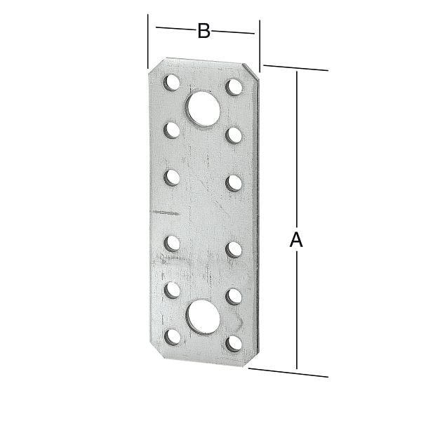 Vormann Flachverbinder 96 x 35 x 2,0 sendzimir verzinkt, VE: 40 Stück, 070900000G