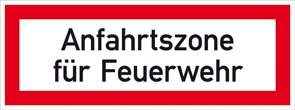 SafetyMarking Hinweisschild für die Feuerwehr, Anfahrtszone für Feuerwehr, BxH 59,4x21 cm, Aluminium, 11.2648