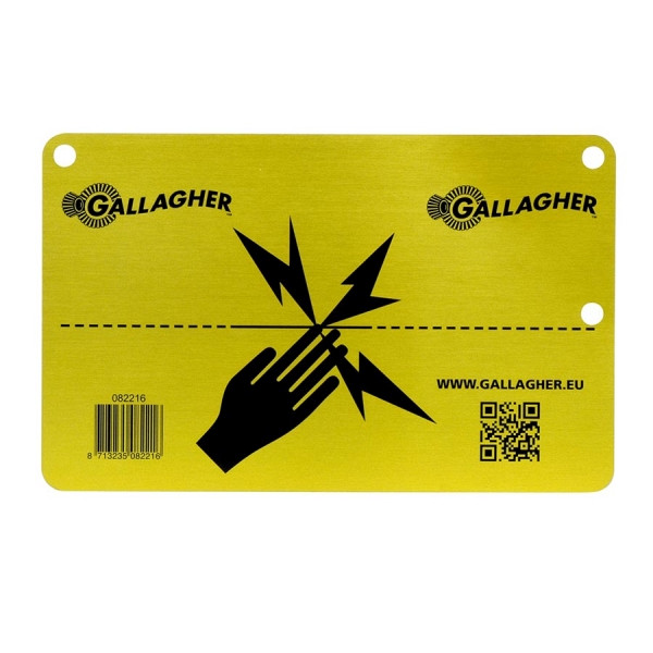 Gallagher Aluminium EU Warnschild, 082216