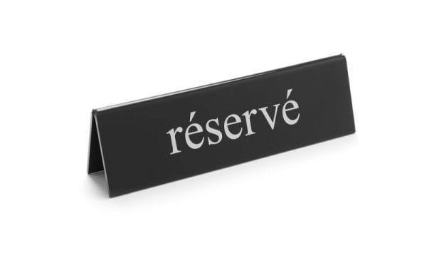 Hendi Tischschild "Réservé", LxBxH: 140x30x38 mm, 663486