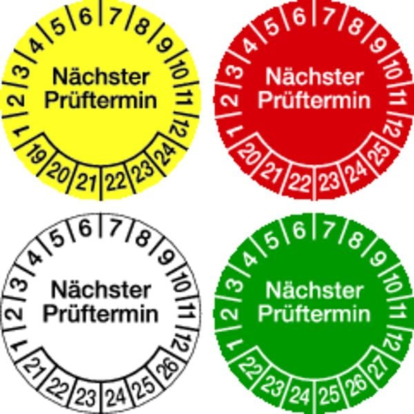 Schilder Klar Prüfplakette Nächster Prüftermin ab 23 blau/weiß, 30 mm Folie selbstklebend, VE: 40 Stück, 46/66.23