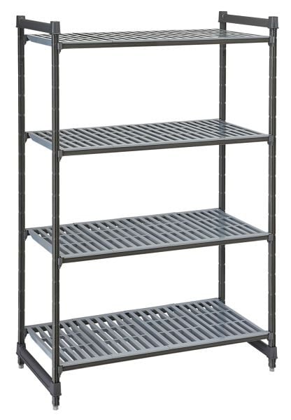 Cambro Camshelving® Basics Grundeinheit 4V 24X48X72 Matt-Graphit, CBU244872V4580