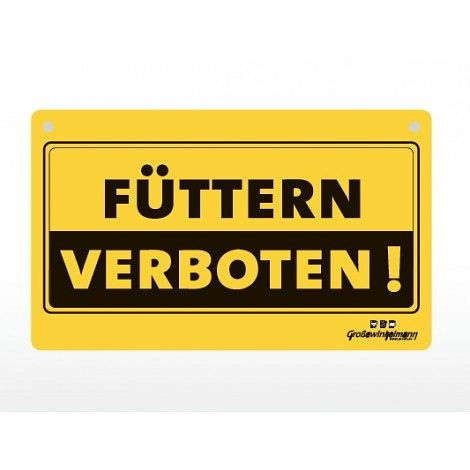 Growi Warnschild "Füttern verboten", 10051160