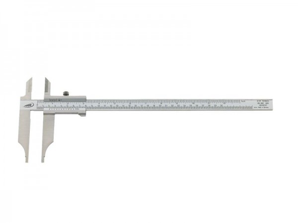 HELIOS PREISSER Werkstattmessschieber, rostfreier Stahl, mit Spitzen, ohne Feineinstellung, Messbereich 0 - 250 mm, 234202