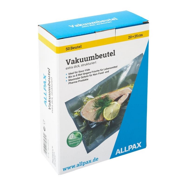 ALLPAX Vakuumbeutel goffriert, 20 x 25 cm, 10014307