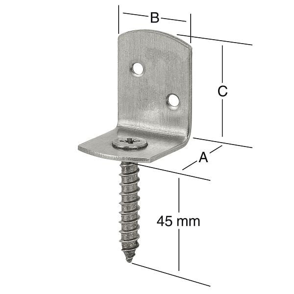 Vormann Flechtzaunbeschläge 35 x 30 x 39 mm, RF(V2), VE: 40 Stück, 075272000RF