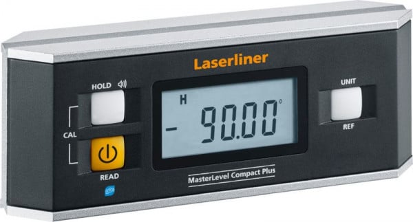 Laserliner MasterLevel Compact Plus, BLE, Digitale Elektronik-Wasserwaagen, Betriebsdauer etwa 100 Stunden, VE: 2 Stück, 081.265A