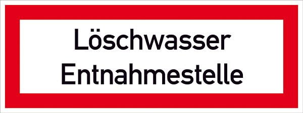 SafetyMarking Hinweisschild für die Feuerwehr, Löschwasser Entnahmestelle, BxH 29,7x10,5 cm, Folie, selbstklebend, 21.2580