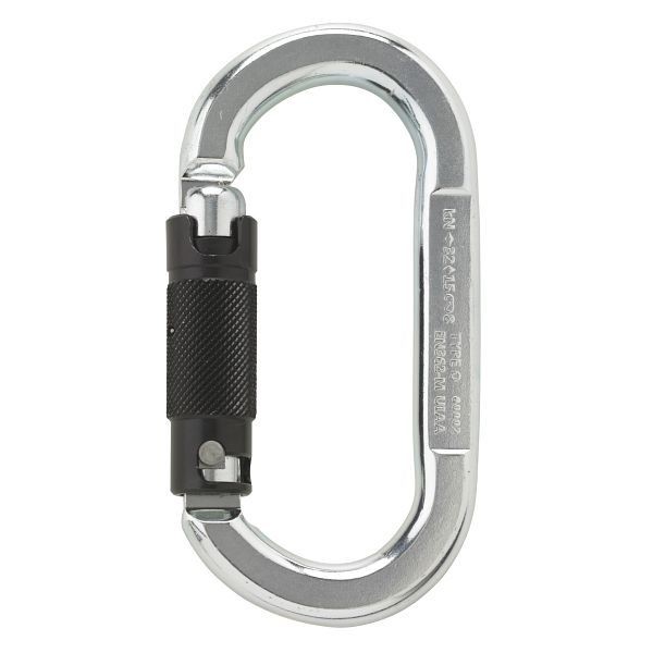 AustriAlpin Karabiner SYMM OVAL 3-Wege-Autolock Stahl 32 kN, VE: 40 Stück, TK35AK3