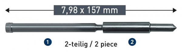 Karnasch Auswerferstift 7,98x157mm 2-teilig, VE: 2 Stück, VE: 2 Stück, 201436