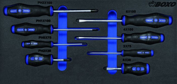 Boxo Schraubendreher-Satz 8-teilig, VE: 10 Stück, BX004A