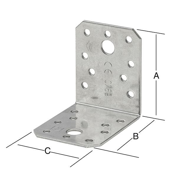 Vormann Winkelverbinder 90 x 90 x 40 RF (V4A), VE: 10 Stück, 070929000RF