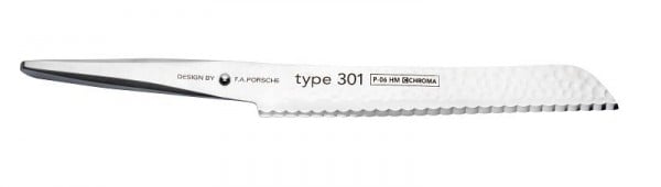 CHROMA Type 301 - Design by F.A. Porsche Brotmesser, 20,9 cm, mit Hammerschlag, P6HM