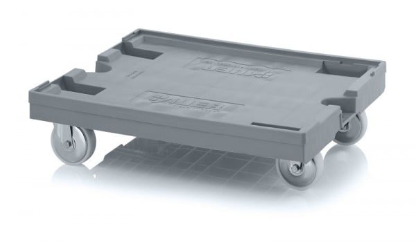 Auer Transportroller Maxi mit Polyamid-Rädern 80 x 60 cm, 2 Lenk-Räder mit Fadenschutz, 2 Bock-Räder mit Fadenschutz, RO 86 PA BO FA