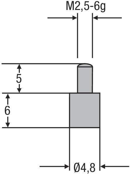 HELIOS PREISSER Messeinsatz, M2, 5mm, ø 4,8 mm, Länge 6 mm, 710161