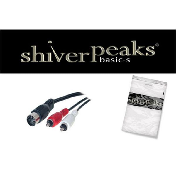 shiverpeaks BASIC-S, Diodenstecker 5-pol auf 2 Cinchstecker, Belegung 1/4, Aufnahme 1,5m, BS10312