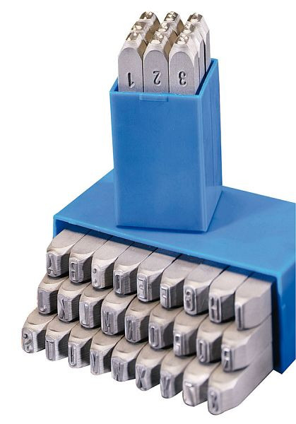GRAVUREM S Standard Schlagzahlen und -buchstaben (Kombination) 0-9 + A-Z, &, Schrifthöhe: 10 mm, 10710000