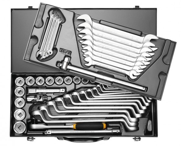 ELORA Steckschlüssel-Kombinations-Satz 1/2", 12-kant, 49-teilig 10-32 mm, 770-RDS12MU, 0770560402000