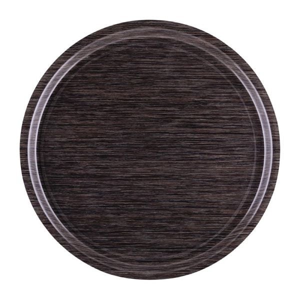 Roltex Original rundes Serviertablett antirutsch Wenge 45cm, CS451