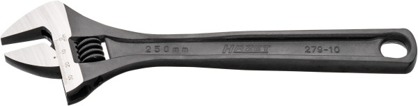 Hazet Einmaulschlüssel, verstellbar, Außen-Sechskant Profil, Oberfläche: phosphatiert, Spiegel hochglanzpoliert, Länge: 256 mm, Spannbereich: 33 mm, 279-10