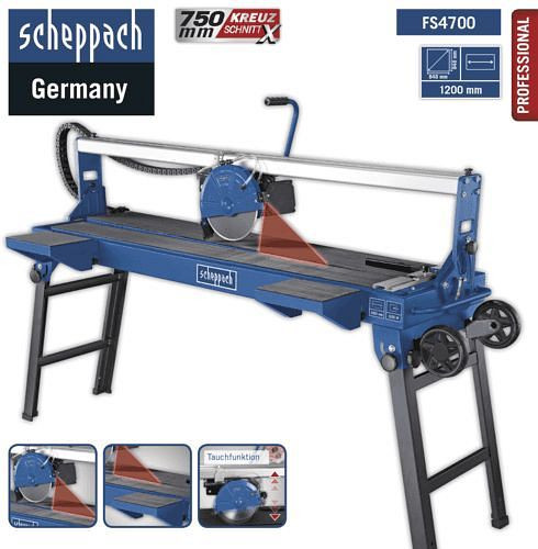 Scheppach Fliesenschneider, "FS4700", 1200W, 230V/50Hz, 5906707901