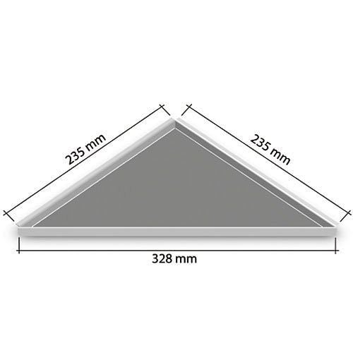 Karl Dahm Befliesbare Duschablage nachrüstbar mittel, dreieckig, 12689