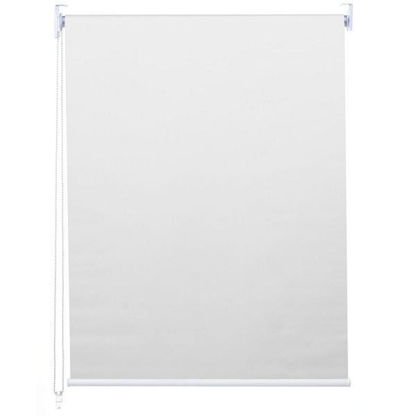 Mendler Rollo HWC-D52, Fensterrollo Seitenzugrollo Jalousie, 110x230cm Sonnenschutz Verdunkelung blickdicht, weiß, 63465