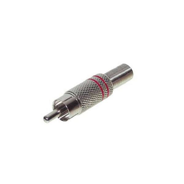 S-Conn Cinchstecker Metall 6mm, rot, 52000-R