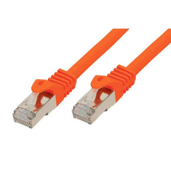 S-Conn RJ45 Patchkabel S/FTP, PIMF, Rohkabel CAT 7 Halogenfrei, orange, 1,0m, 75511-O