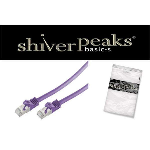 shiverpeaks BASIC-S, RJ45 Patchkabel S/FTP, PIMF, Rohkabel CAT 7 Halogenfrei, violett, 0,25m, BS75511-0.25V