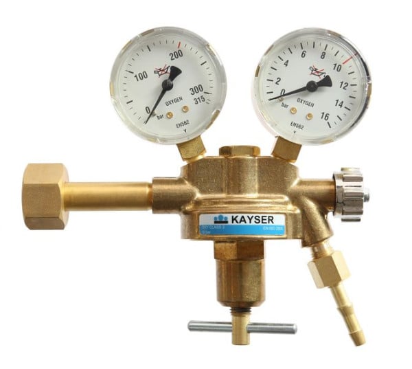 Kayser Druckregler 'Sauerstoff', mit 2 Manometer, Ø 63mm, 55180